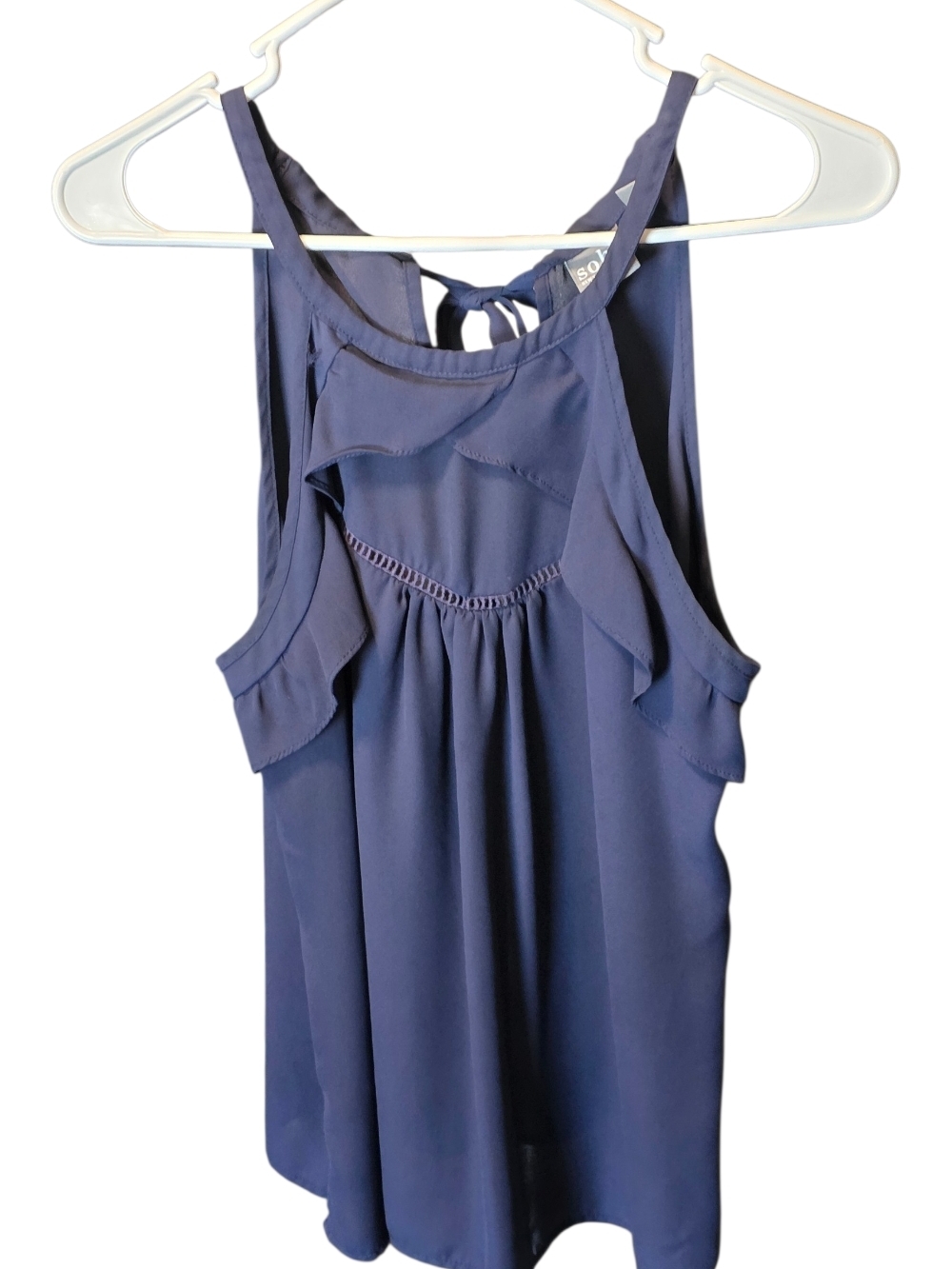 New York & Company Navy Soho Sleeveless Blouse